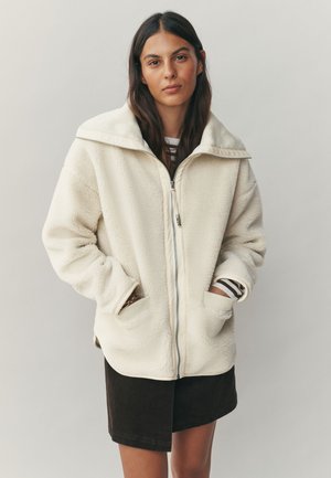 Next BORG ZIP THROUGH - Fleecejakke - ecru