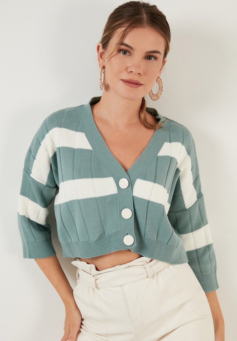 LELA REGULAR FIT - Kardiganas - light green