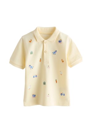 Next, REGULAR FIT - ALL-OVER-EMBROIDERED SHORT SLEEVE  - Polo - yellow farm