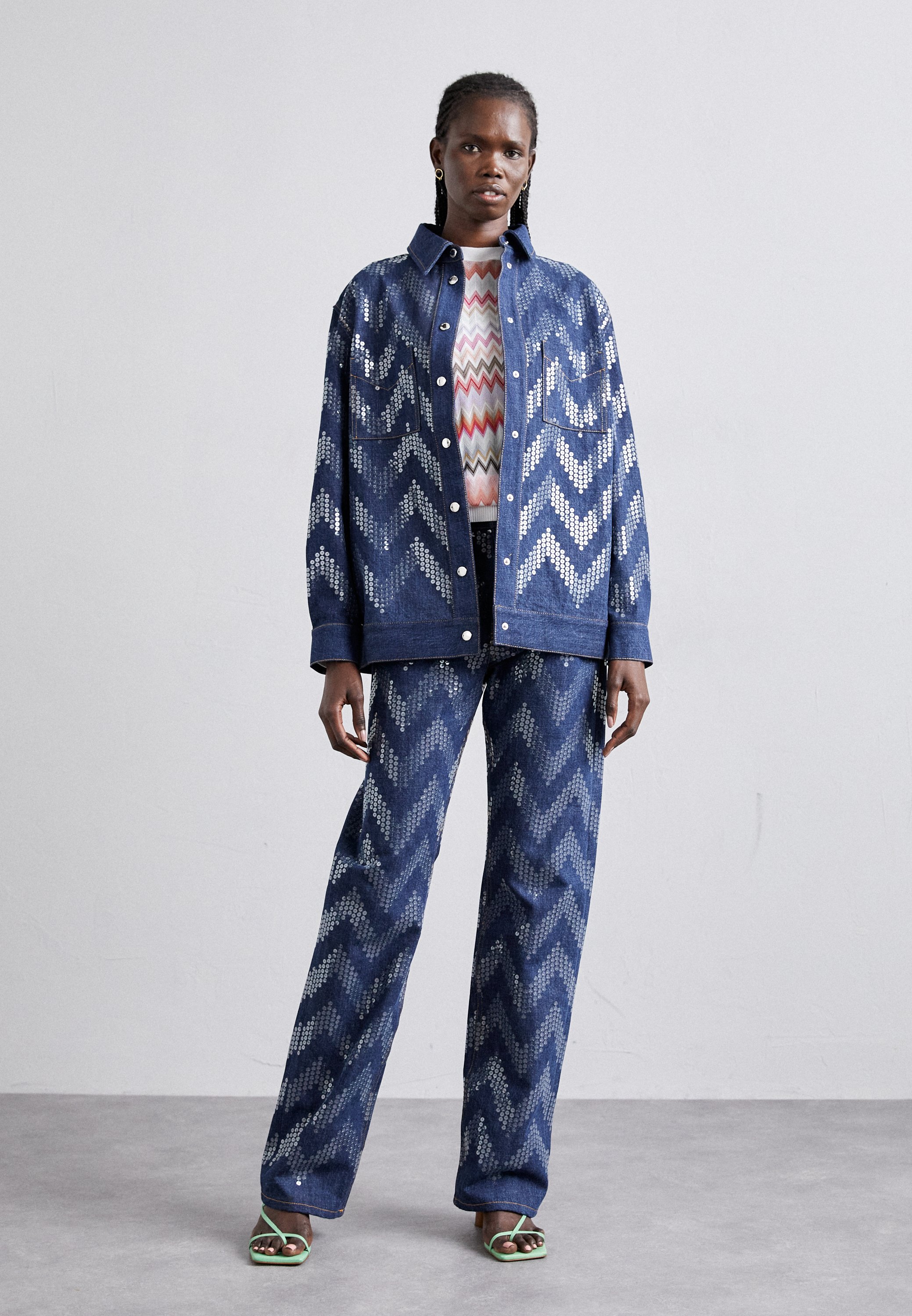 ジャケット Missoni Jackets Missoni - Zig-zag knit shirt jacket Missoni