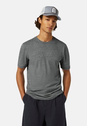 REGULAR FIT MELANGE - Basic T-shirt - grau