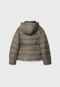 Stradivarius HOODED PUFFER - Zimná bunda - mottled brown