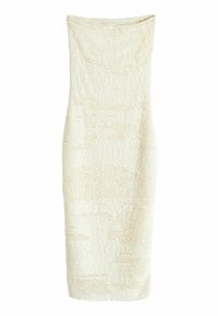 Stickad klänning - cream