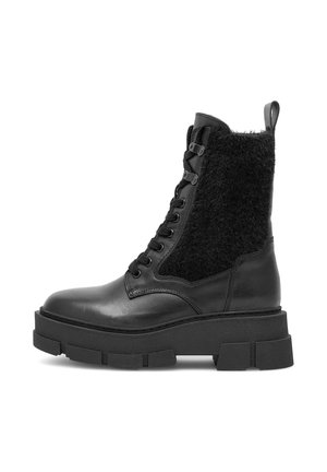 Kotníkové boty na platformě - black