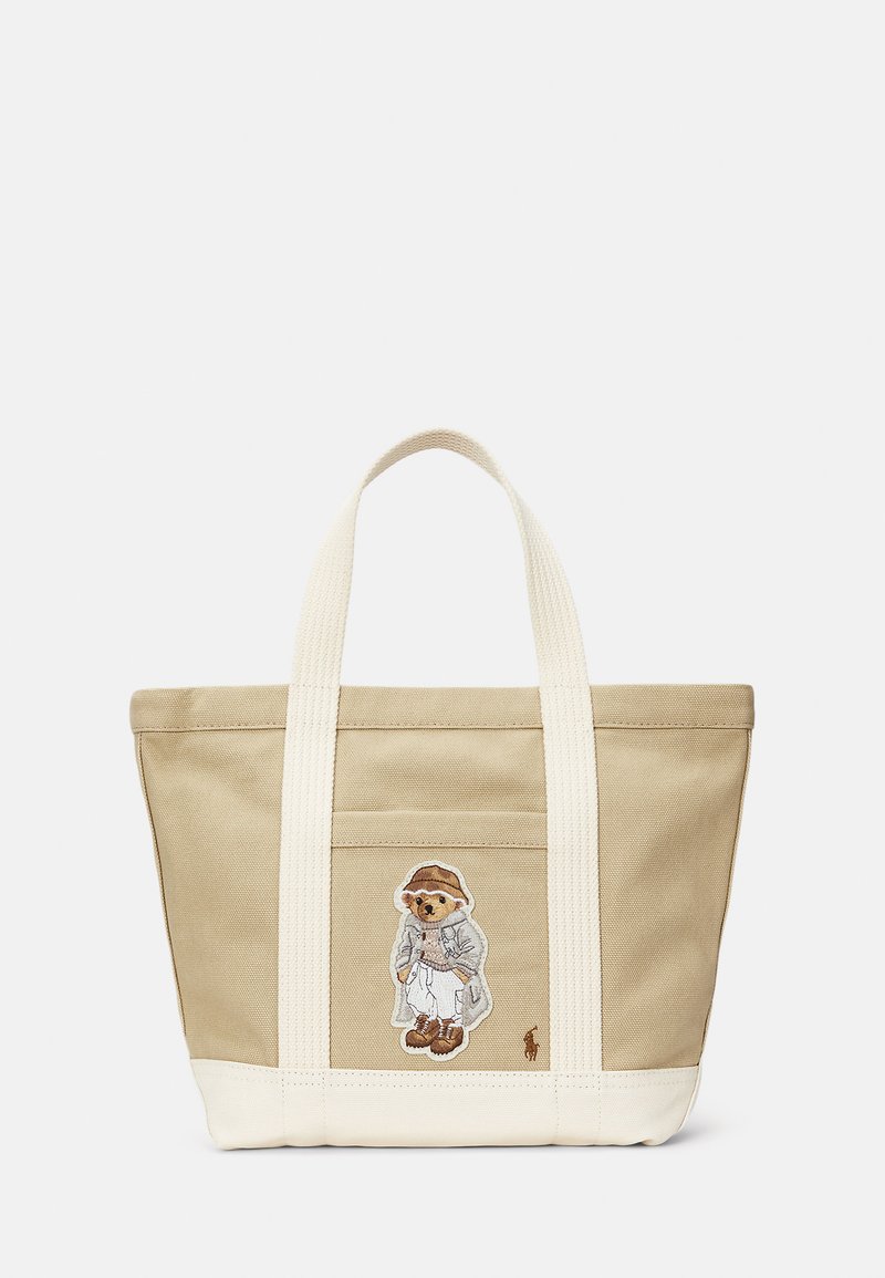 Polo Ralph Lauren CANVAS SMALL POLO BEAR TOTE - Kabelka - tan/ecru