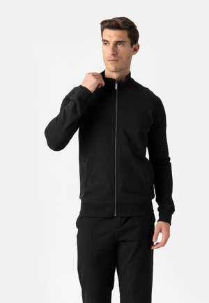 TERRALBA TRACK - Športna jopa s kapuco na zadrgo - black