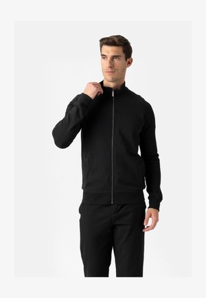 TERRALBA TRACK - Športna jopa s kapuco na zadrgo - black