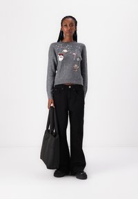 JDY JDYTWINKLE XMAS O NECK PULLOVER - Maglione - medium grey melange