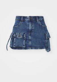 NMJANEL SKIRT - Minisukňa - medium blue denim