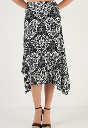 A-line skirt - black white