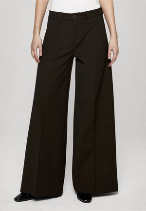 SILVIA WIDE - Pantalon classique - brown