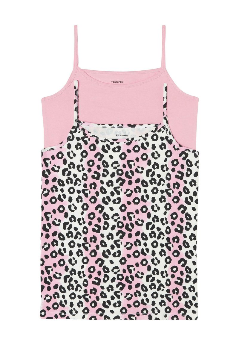 Kinder T-Shirts | Tezenis 2 PACK Top rosa pink animal print/pink - BE02272 Kinder T-Shirts | Tezenis 2 PACK Top rosa pink animal print/pink - BE02272