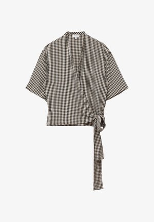 & OTHER STORIES, & OTHER STORIES WRAP-FRONT BLOUSE - Blúzka - dark blue
