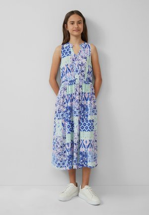 MIT RÜSCHENKRAGEN - Day dress - blau