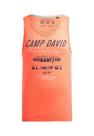Camp David, CAMP DAVID TANKTOP MIT AUSBRENNER-EFFEKTEN UND PRINTS - Top - neon flame