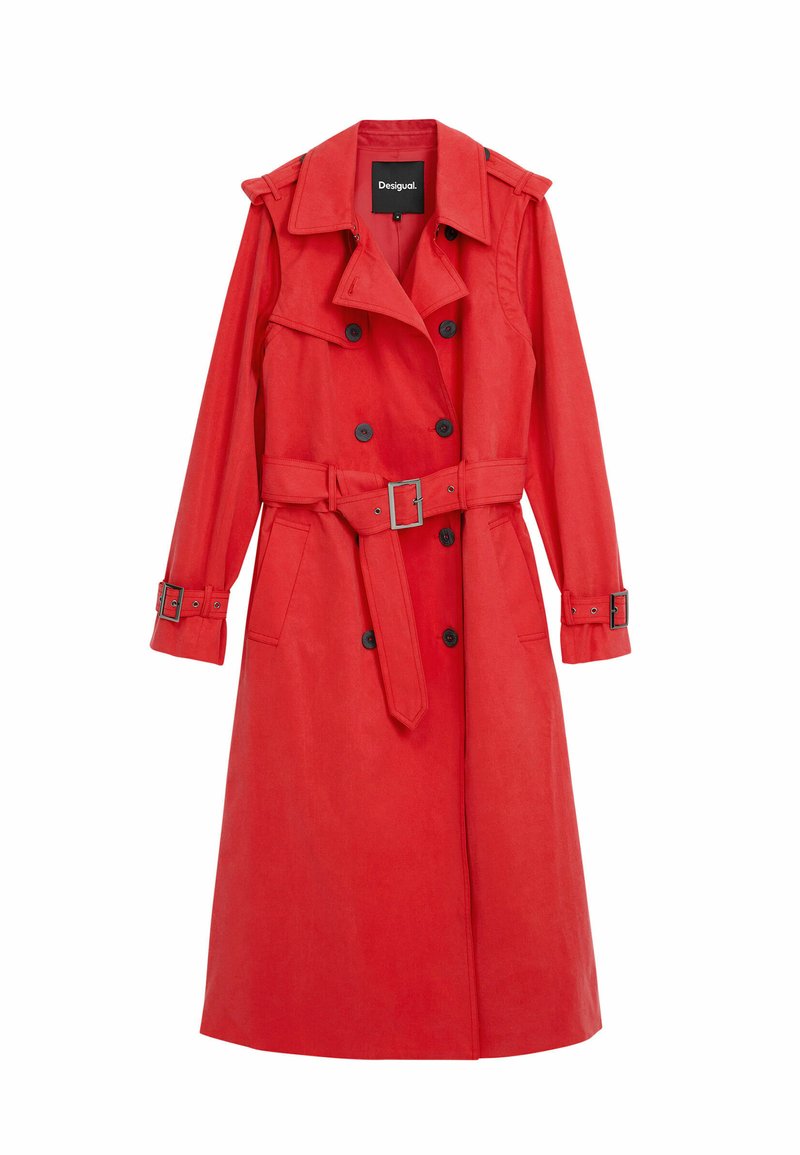 Manteau Femme Desigual - Taille 36 (S) - Rouge - Laine Mélangée - Occasion Très Bon état - Style Overcoat