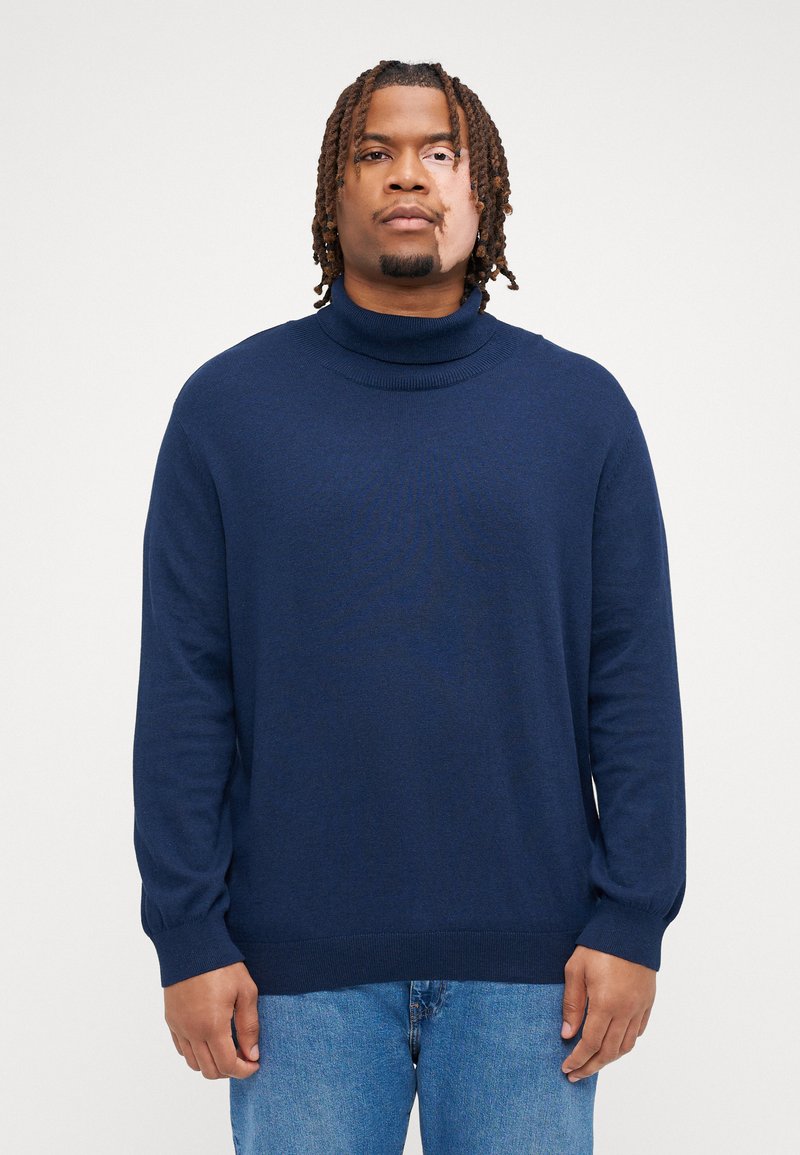 Jack & Jones JJEEMIL ROLL NECK - Pulóver - navy