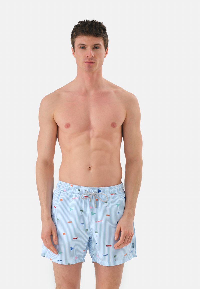 Herren Badehosen | JOHN FRANK ALL OVER PRINTED Badeshorts multicolor/blau - LR53977 Herren Badehosen | JOHN FRANK ALL OVER PRINTED Badeshorts multicolor/blau - LR53977