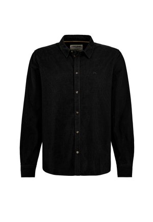 LANGARM MIT KNOPFLEISTE UND DEZENTER STICKEREI - Shirt - schwarz