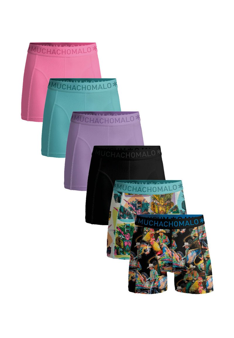 MUCHACHOMALO 6-PACK SOLID - Apakšbikses - print black purple blue pink