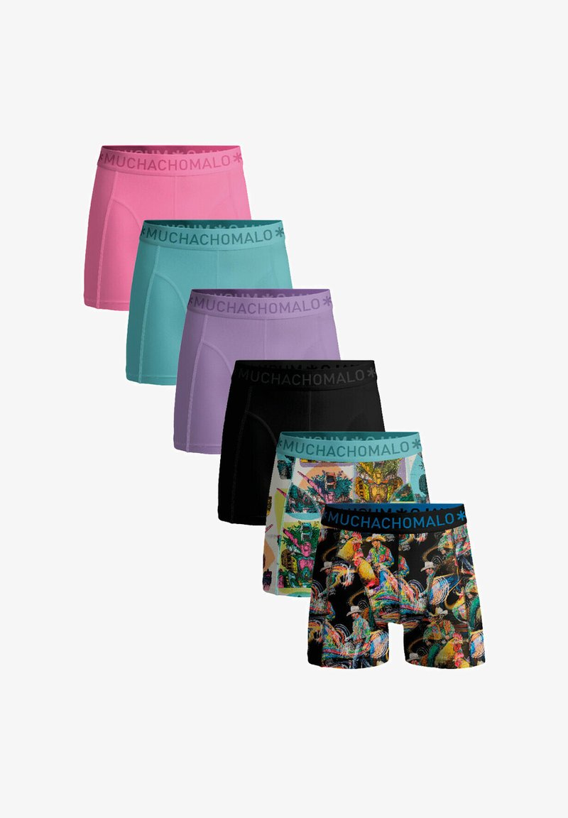 MUCHACHOMALO 6-PACK SOLID - Apakšbikses - print black purple blue pink
