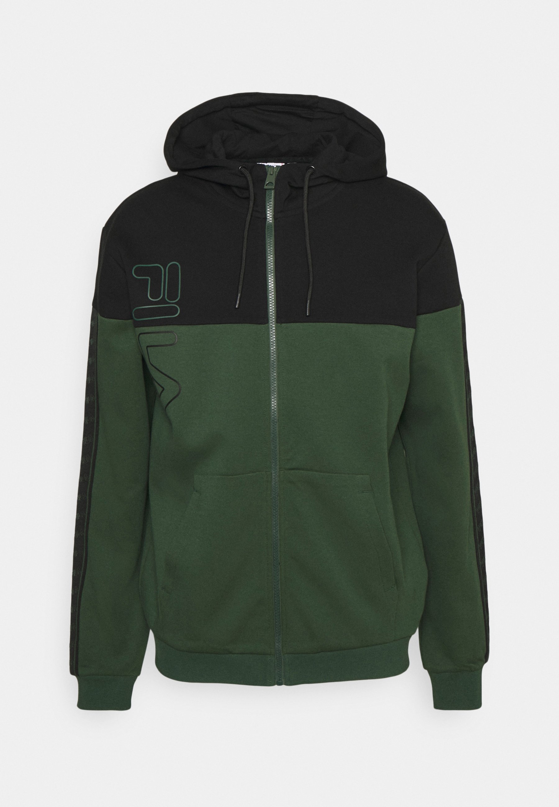 Fila OLE HOODED - Sweatjacke - sycamore/black/grün