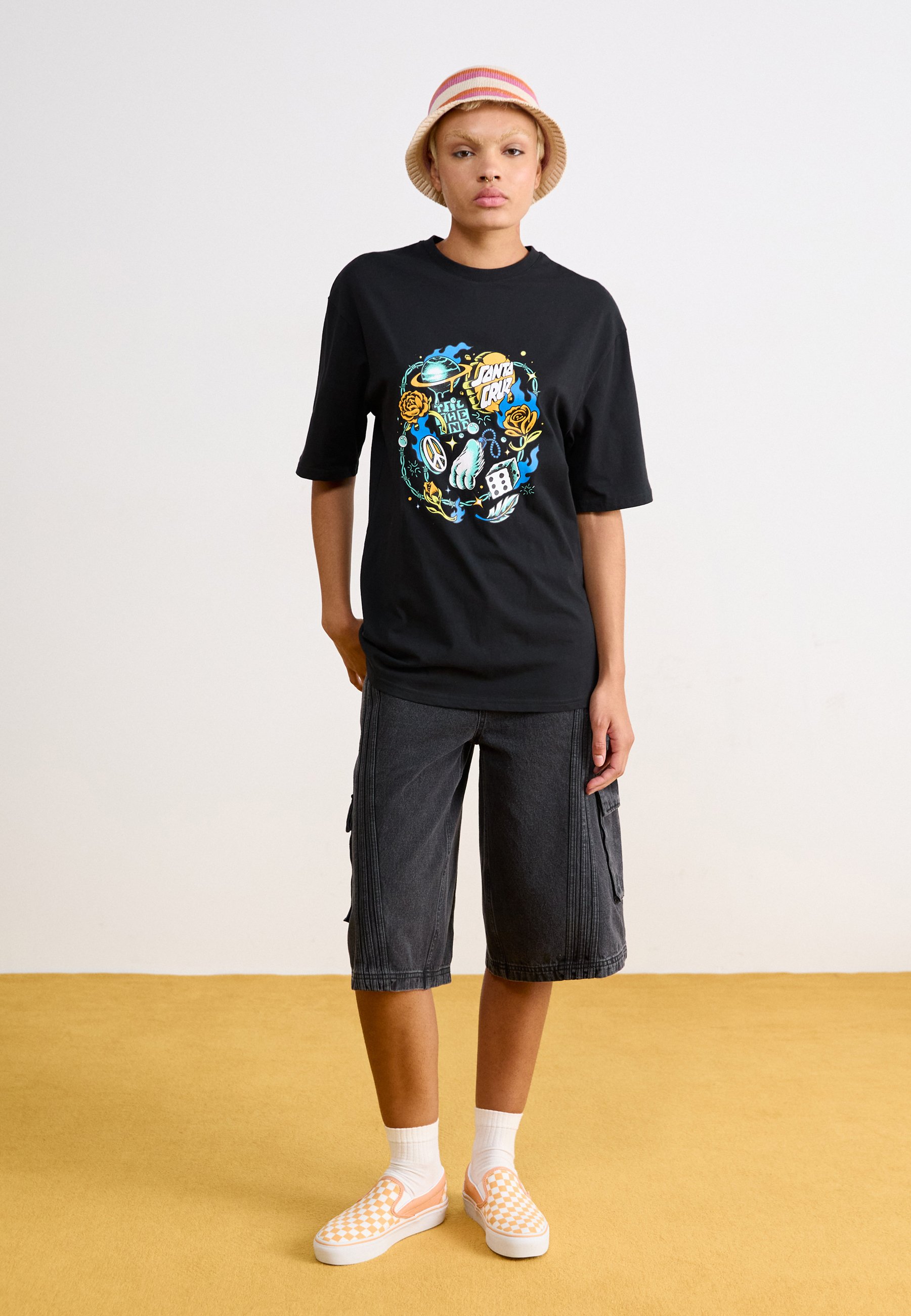 売れ筋商品|||サンタクルーズ Tシャツ レディース トップス LUCKY DAY FRONT OVERSIZED - Print T-shirt - black Santa Cruz LUCKY DAY FRONT OVERSIZED - T-shirt con stampa
