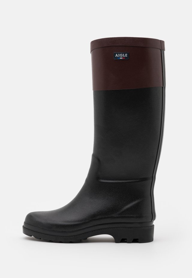 AIGLENTINE BLOCK - Bottes en caoutchouc - noir/sureau
