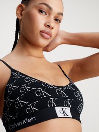 Calvin Klein Underwear UNLINED BRALETTE 1996 COTTON - Bustino - litho/black