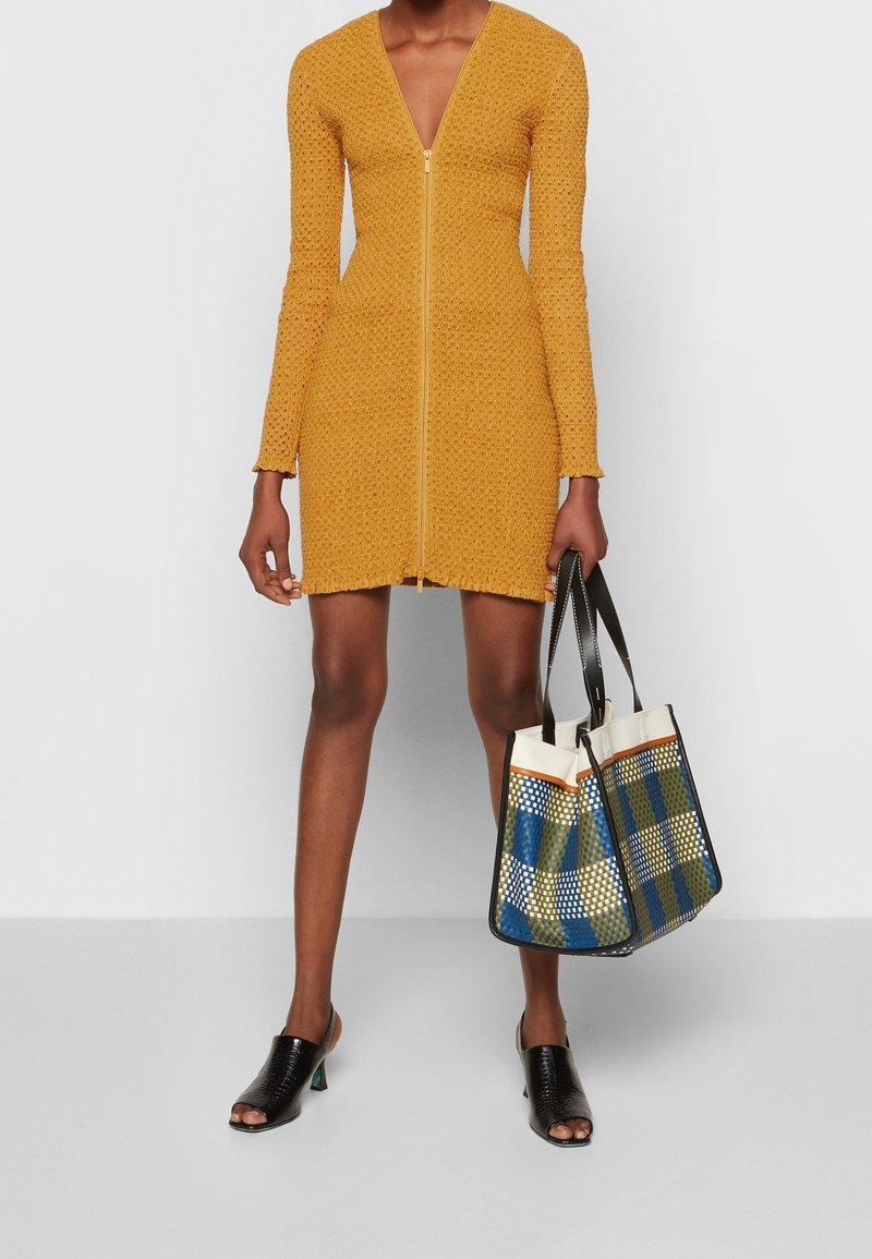 white christmas dresses Yellow Crochet Trim Tiered Midi Dress – Mint Velvet main image 0