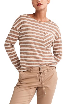 Long sleeved top - brown stripes