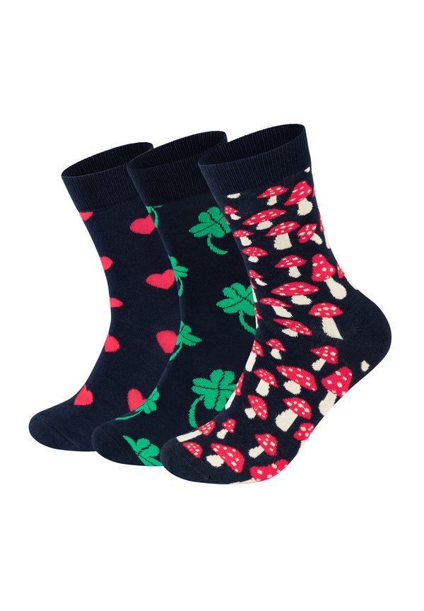 3-PACK MUSHROOM-HEART-BIG LUCK - Socken