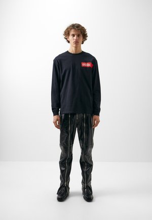 TAPED TEE UNISEX - Top dugih rukava - black