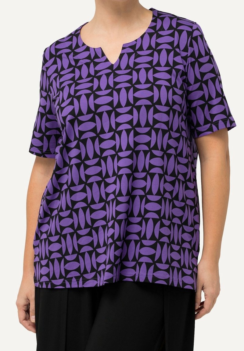 Ulla Popken Triko s potiskem - purple