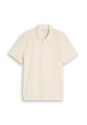 TOM TAILOR, TOWELING POLO - Polo shirt - gardenia white