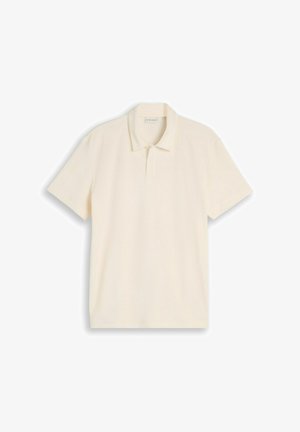 TOM TAILOR, TOWELING POLO - Polo shirt - gardenia white