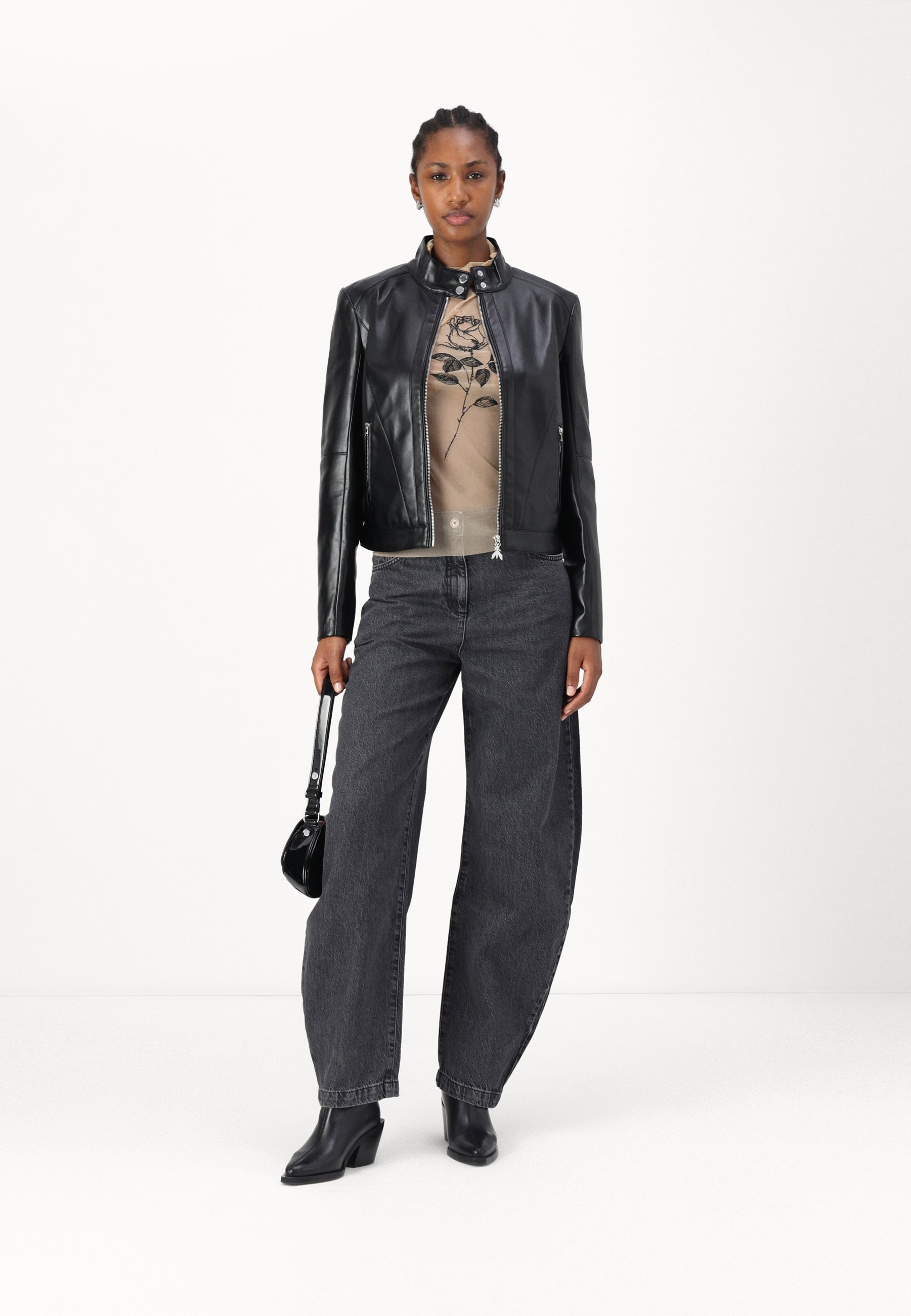 Patrizia Pepe JACKET - Faux leather jacket - nero/black - Zalando