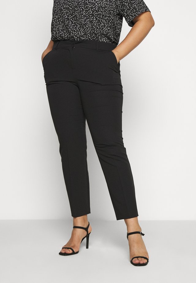 BUTTON TAPERED TROUSER - Pantalon classique - black