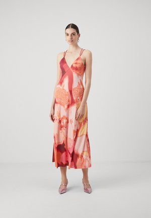 NEREA - Jersey dress - coral