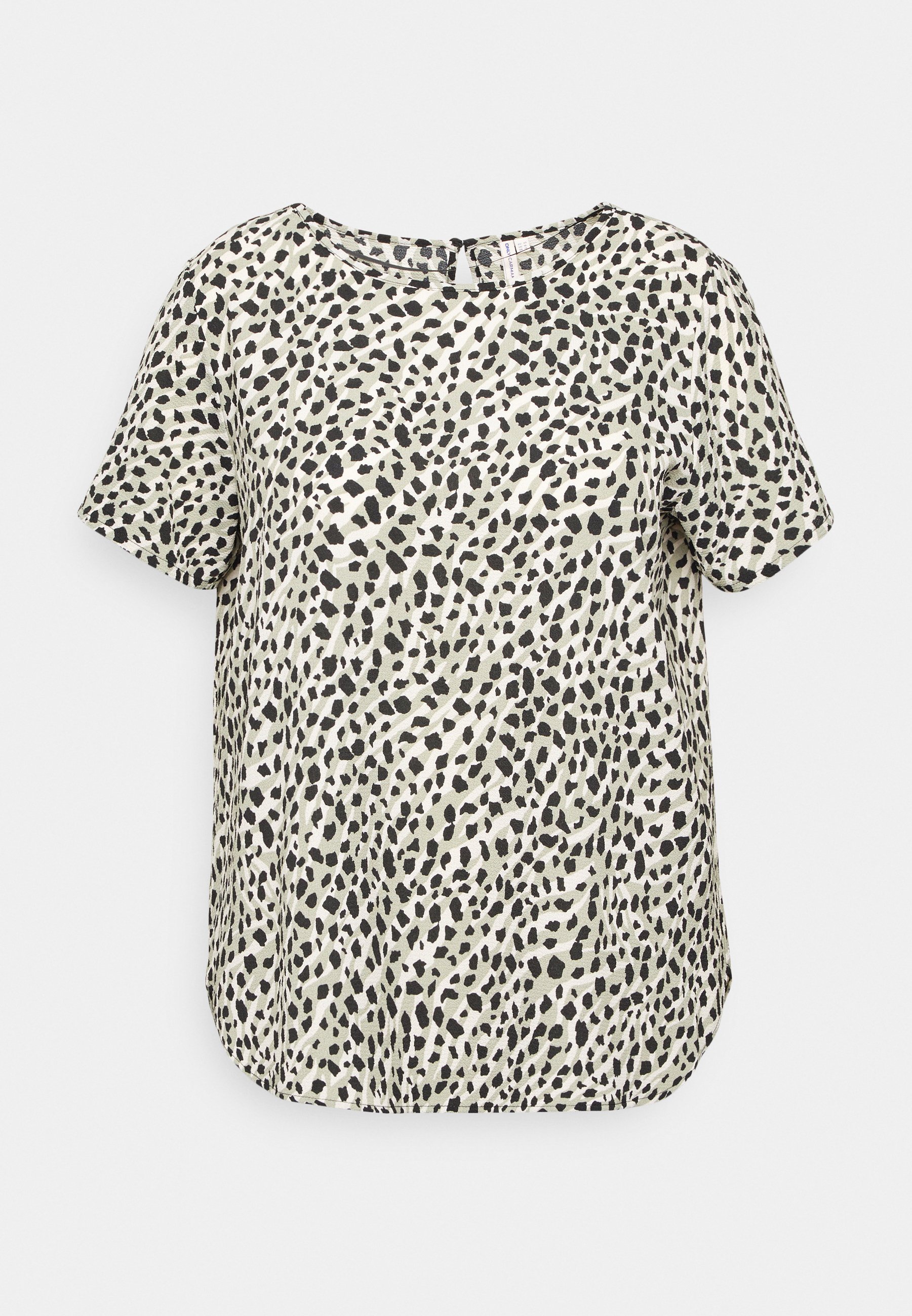 ONLY CARMAKOMA Damen-Top – Aus Recyceltem Polyester, Mit Knopfleiste, Kurze Ärmel