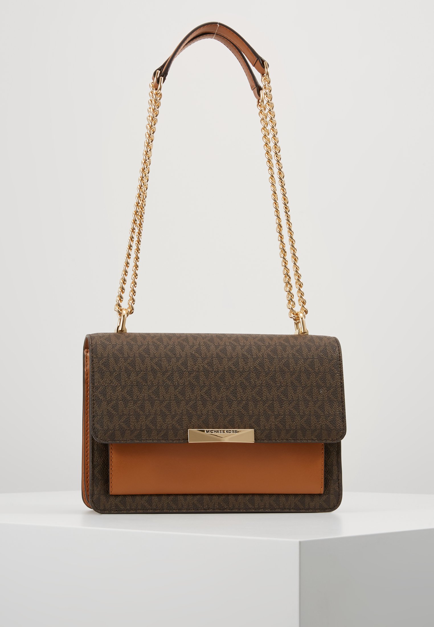 MICHAEL Michael Kors DANIELA GUSSET CROSSBODY - Across body bag - brown -  Zalando.de