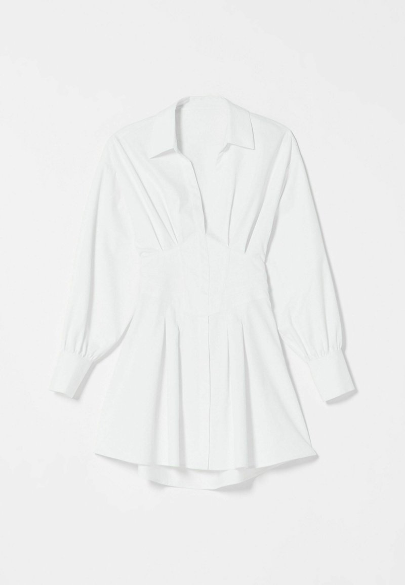 Bershka Blousejurk wit Bershka Blousejurk wit