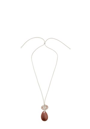 CORD WITH STONES - Necklace - light grey