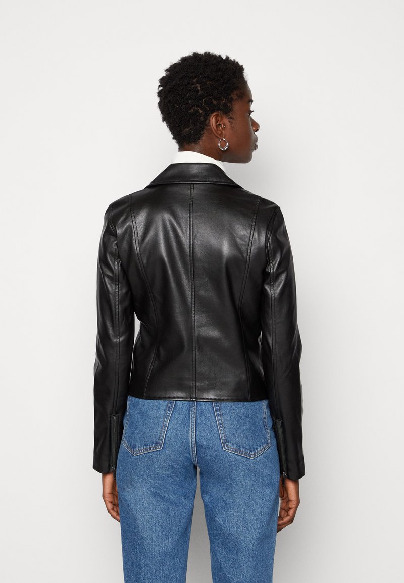 MOTO JACKET - Chaqueta de cuero - black/negro Zalando.es