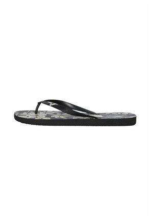 MALIBU - Bade-Zehentrenner - black with print
