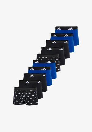 Pakke med shorts i sort, blå og en mønstret variation. Lavet af blødt stof, med en logoed talje og en tætsiddende design.