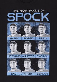 Henry Tiger STAR TREK MANY MOODS OF SPOCK - T-shirt con stampa - black