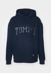 Tommy Jeans GLITTER HOODIE UNISEX - Jersey con capucha - dark night navy