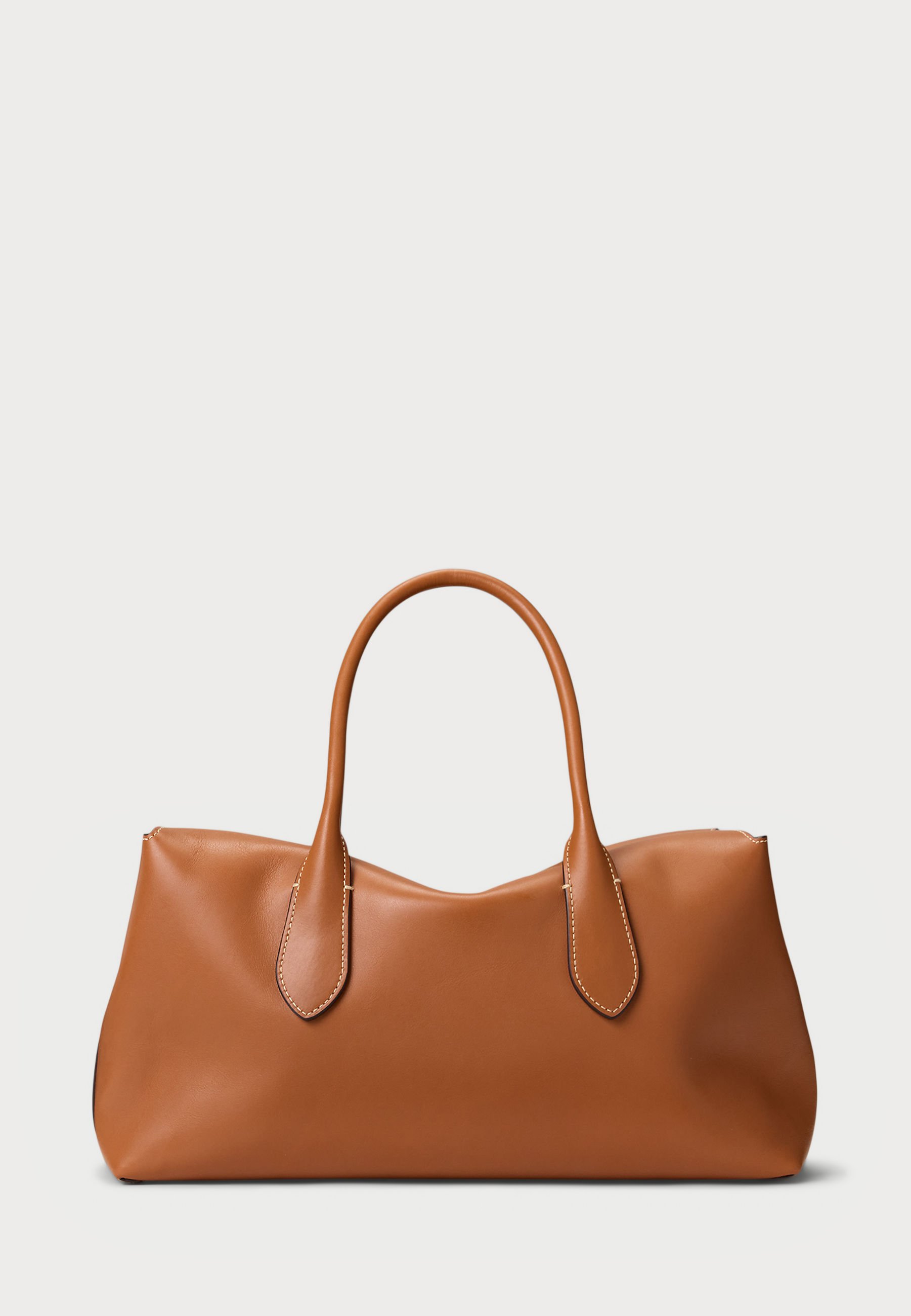 Polo Ralph Lauren BELLPORT LEATHER SATCHEL - Mala de mão - cognac