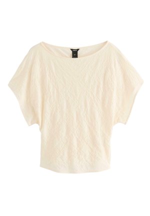 Lindex, LINDEX SHORT-SLEEVED TOP LINDEX - Bluse - light dusty white